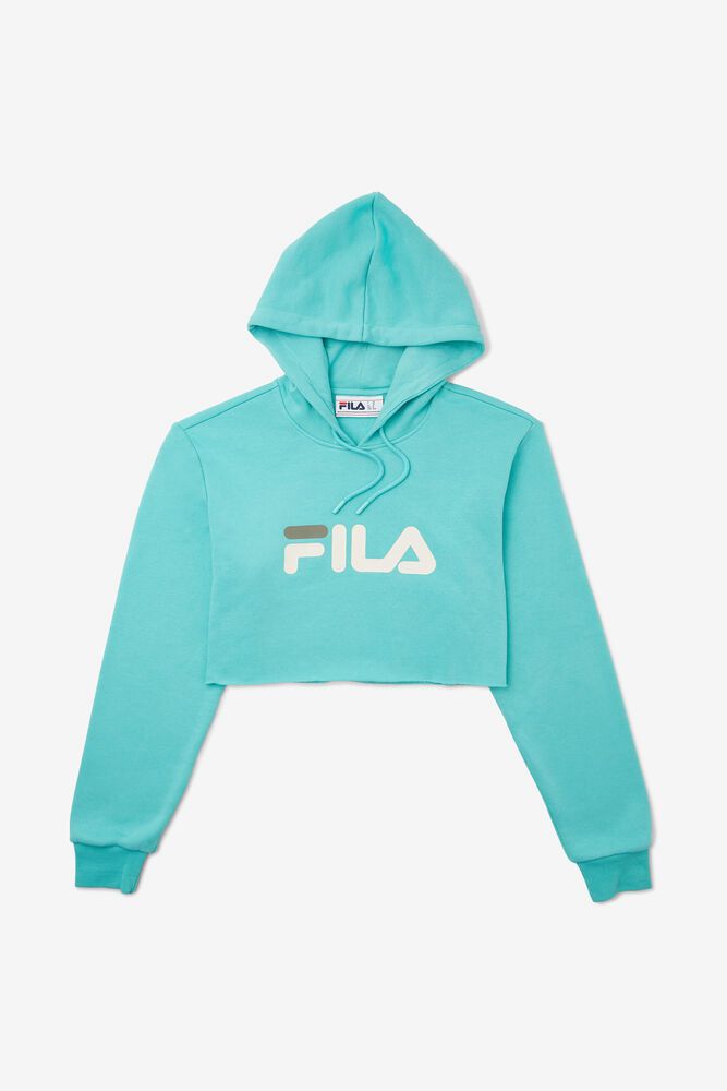 Fila Hoodie Womens Blue - Lalage Cropped - Philippines 7596243-EH